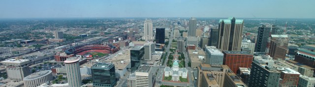 Downtown St. Louis from Gateway Arch